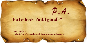 Polednak Antigoné névjegykártya